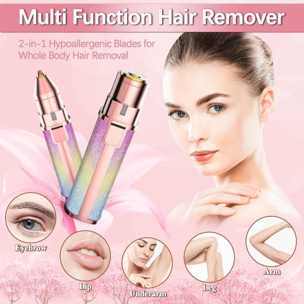 Portable 2 IN 1 Electric Epilator Eyebrow Trimmer