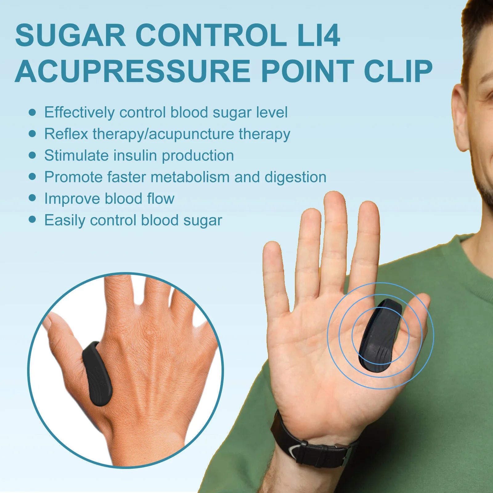 Sugar Control Acupressure Point Clip
