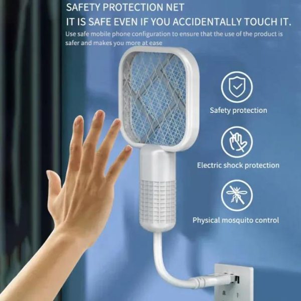 Mini Usb Rechargeable Mosquito Racket With Uv Light